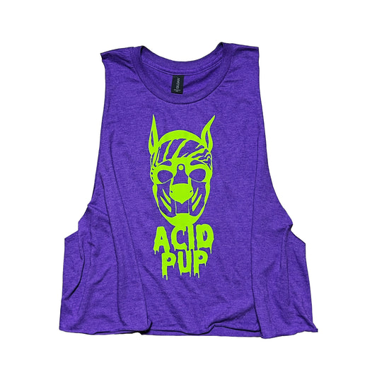 Acid Pup Cropped Gym Tank