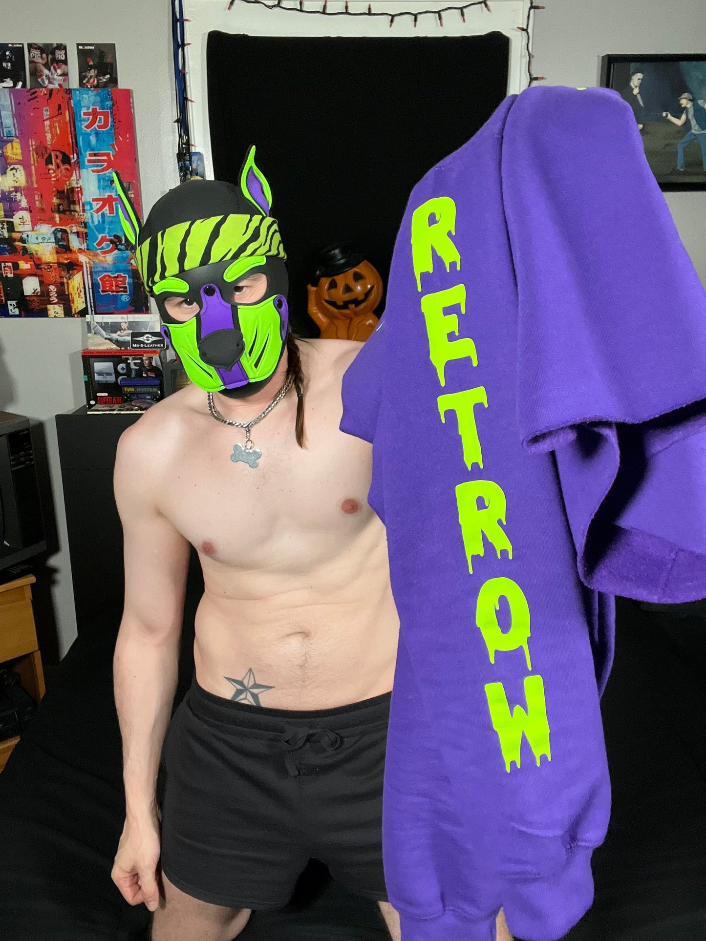 Acid Pup “Retrows’ Boyfriend” Cropped Hoodie