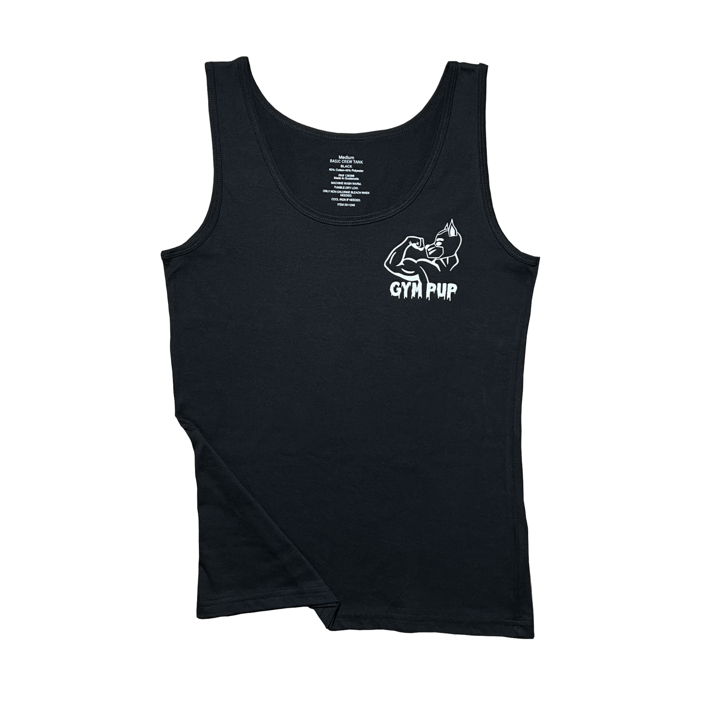 Acid Pup Black and White Gym Pup Tank Top