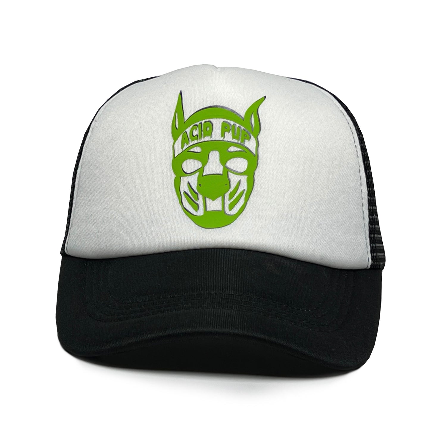 Acid Pup Lime w/ Purple Shadow Trucker Hat Small